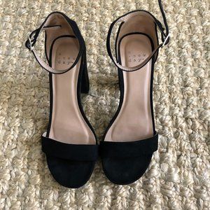 A New Day Black Suede Heels